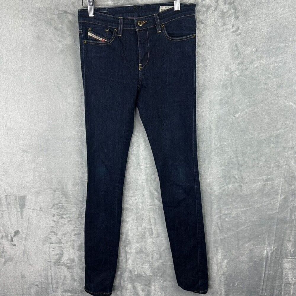 Diesel Jeans Womens 28x32 Blue Skinzee Super Slim Skinny Dark Wash